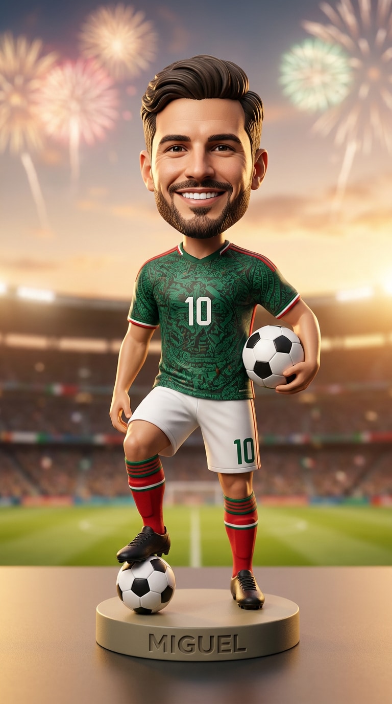 National team inspired soccer bobblehead prompt