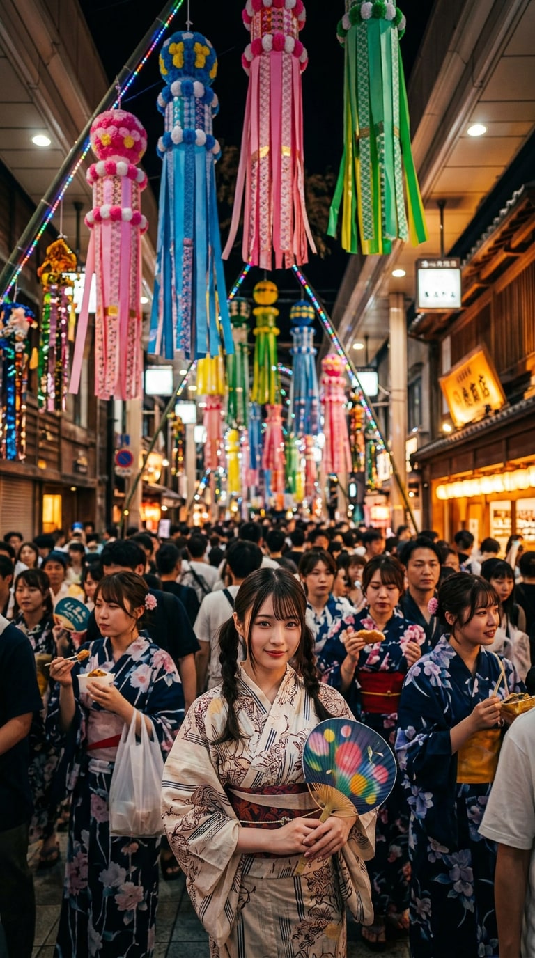 仙台七夕夜景AI画像
