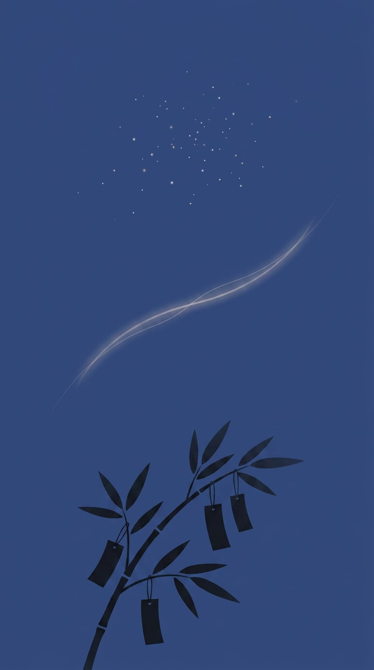 七夕夏の和風背景素材