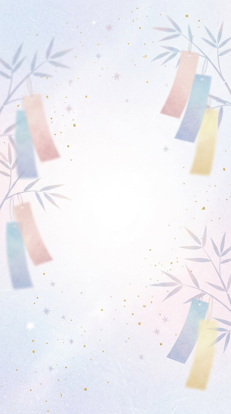 七夕グリーティングカードAI素材