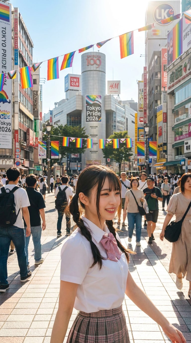 渋谷昼間レインボー通り