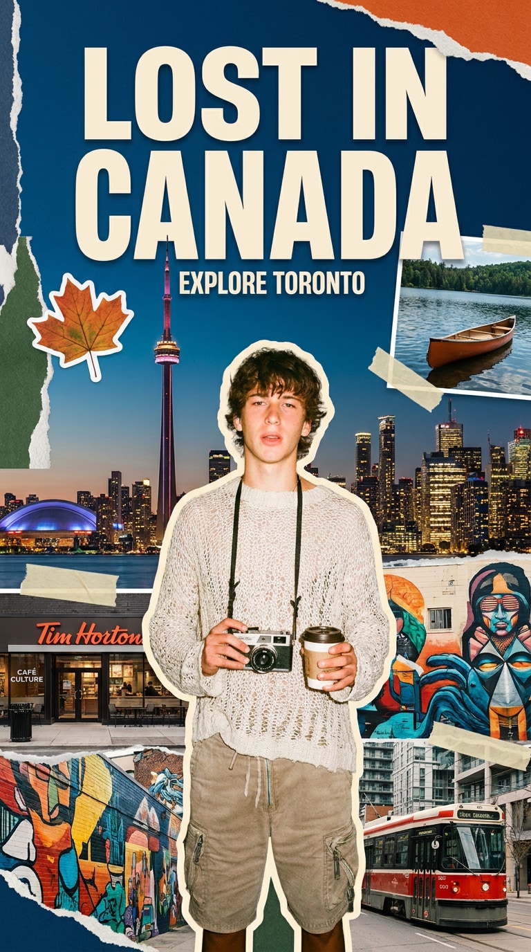 Lost in Canada Instagram Style Poster