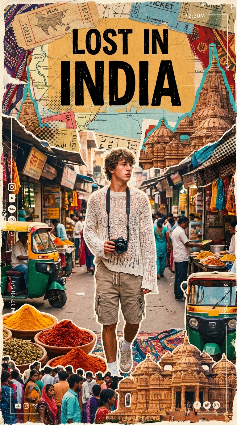 Lost in India TikTok Aesthetic Poster