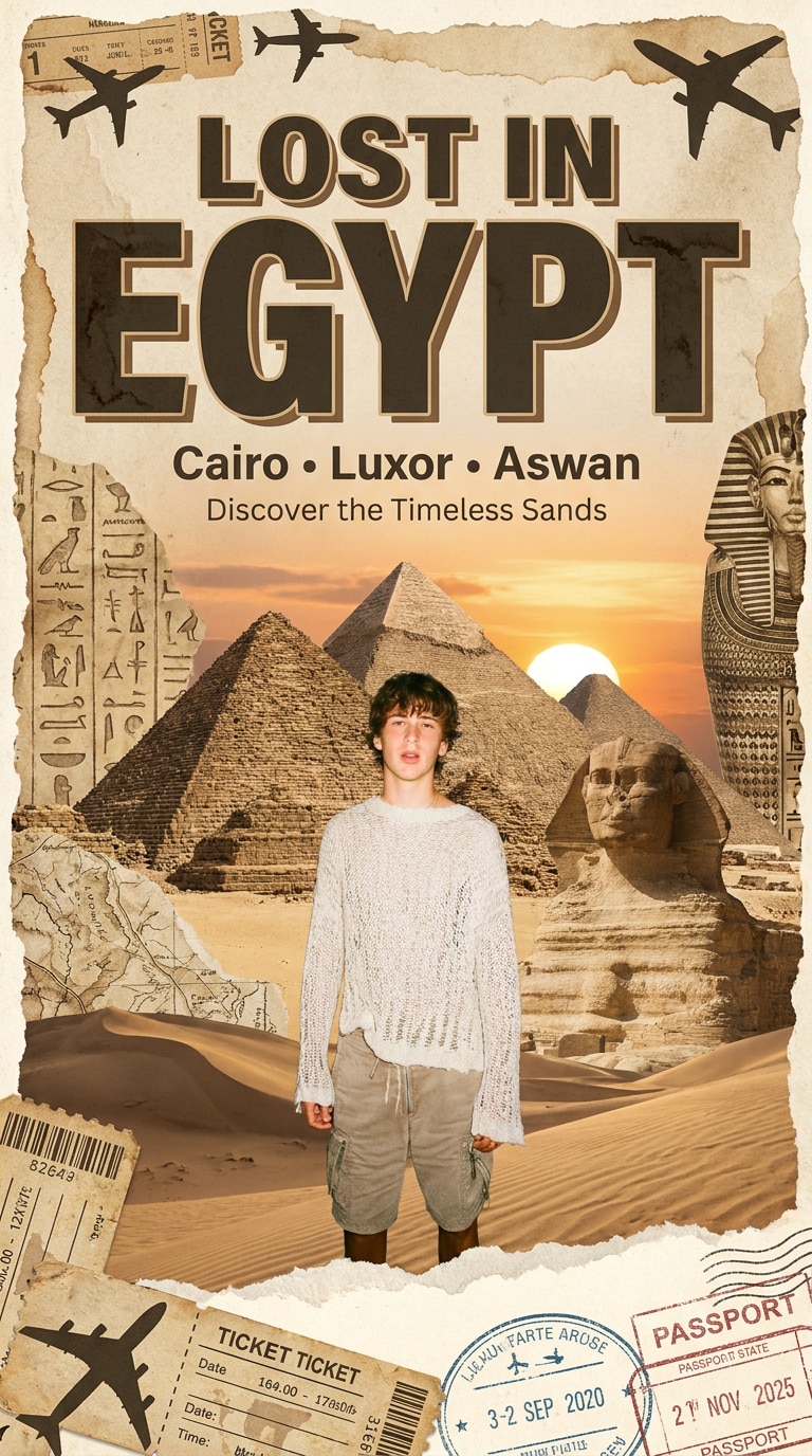 Lost in Egypt Ancient Modern Poster