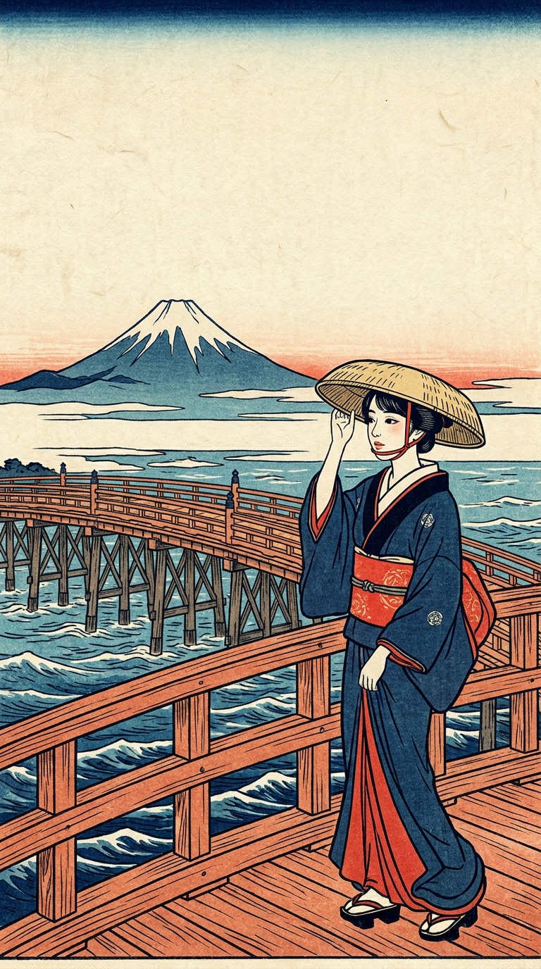 浮世絵風ポスターAI画像プロンプト