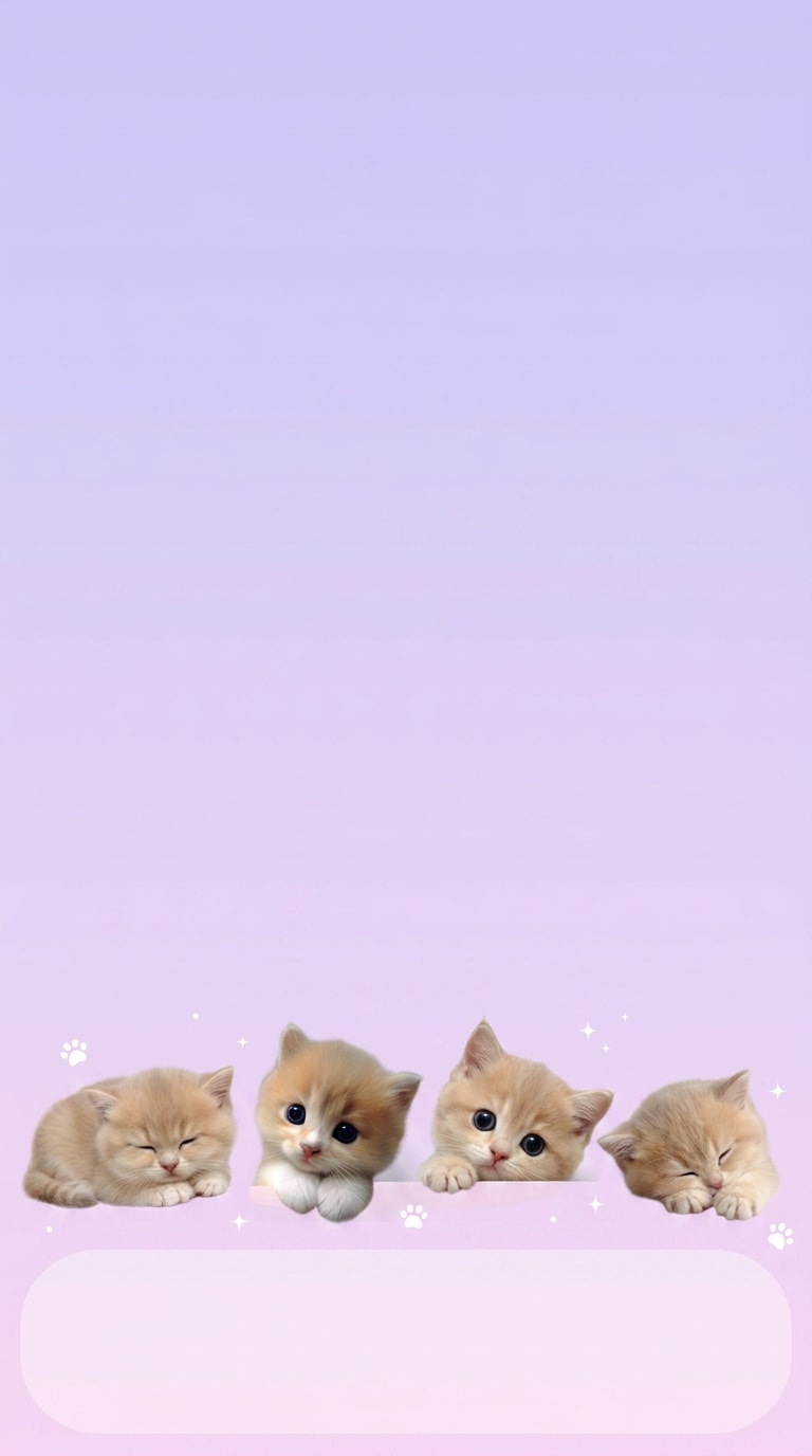 ねこ肉球ドゥードゥル壁紙