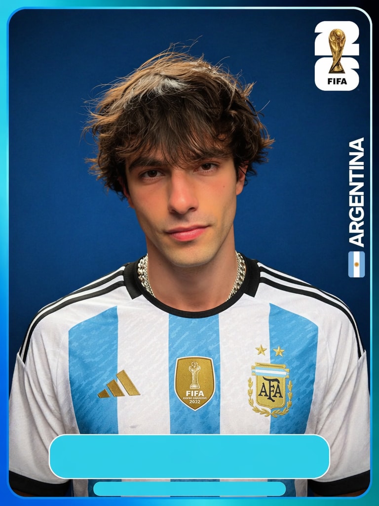 Viral AI World Cup album sticker portrait created with prompt