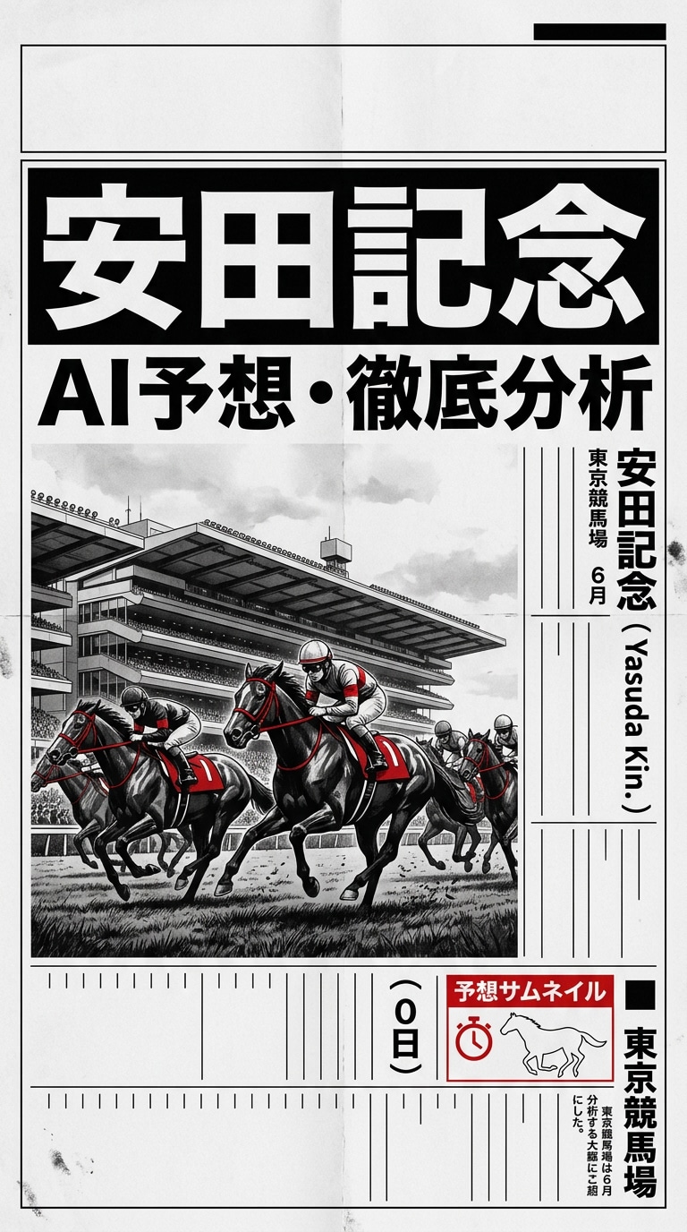 新聞広告風競馬ポスター