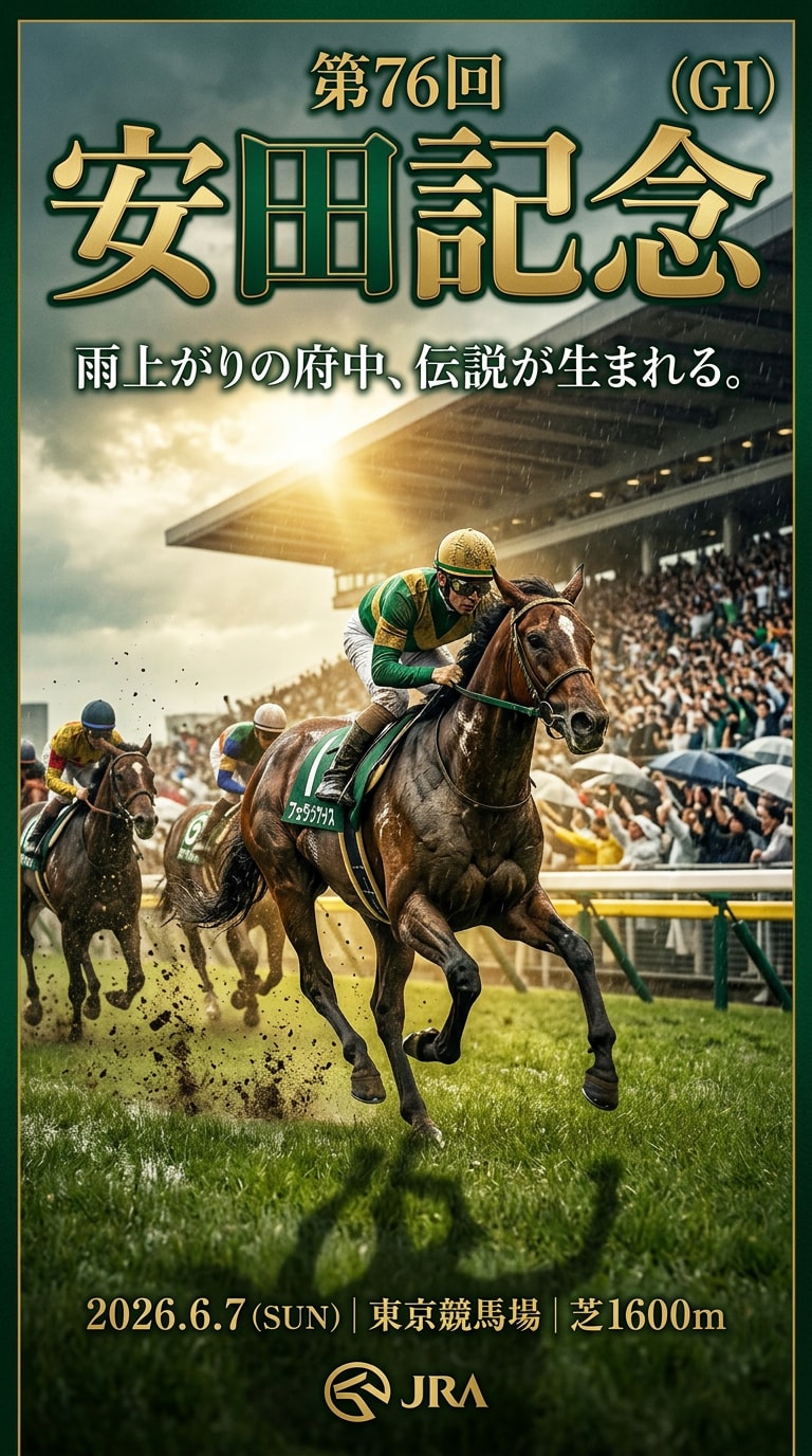 競馬場ポスターAI画像