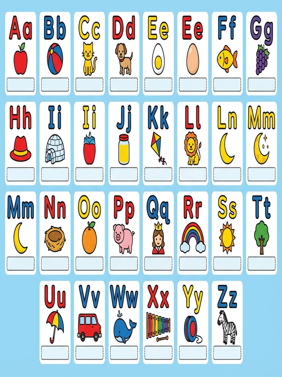 Bold Alphabet & Phonics Cards