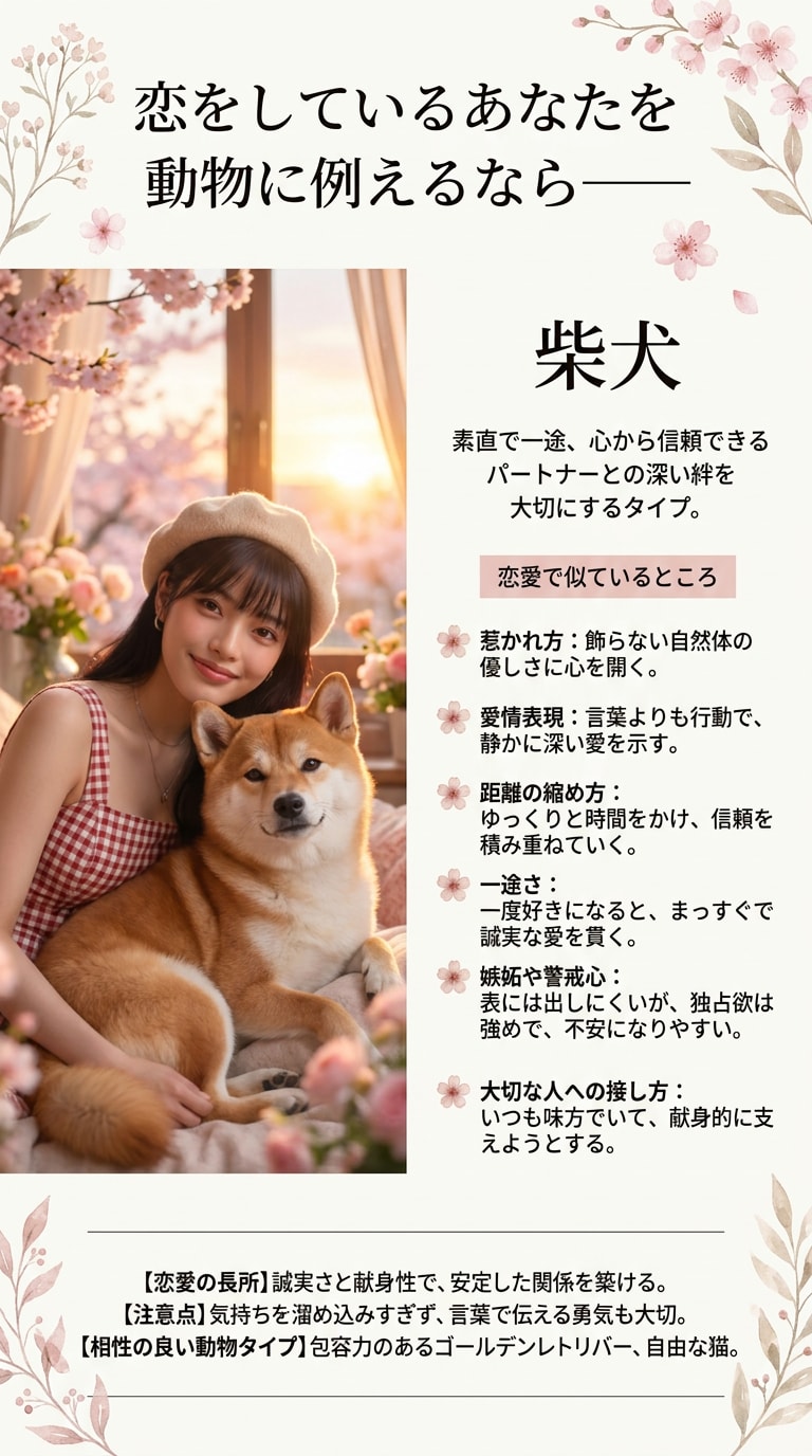 自分に似ている動物AI診断の生成例