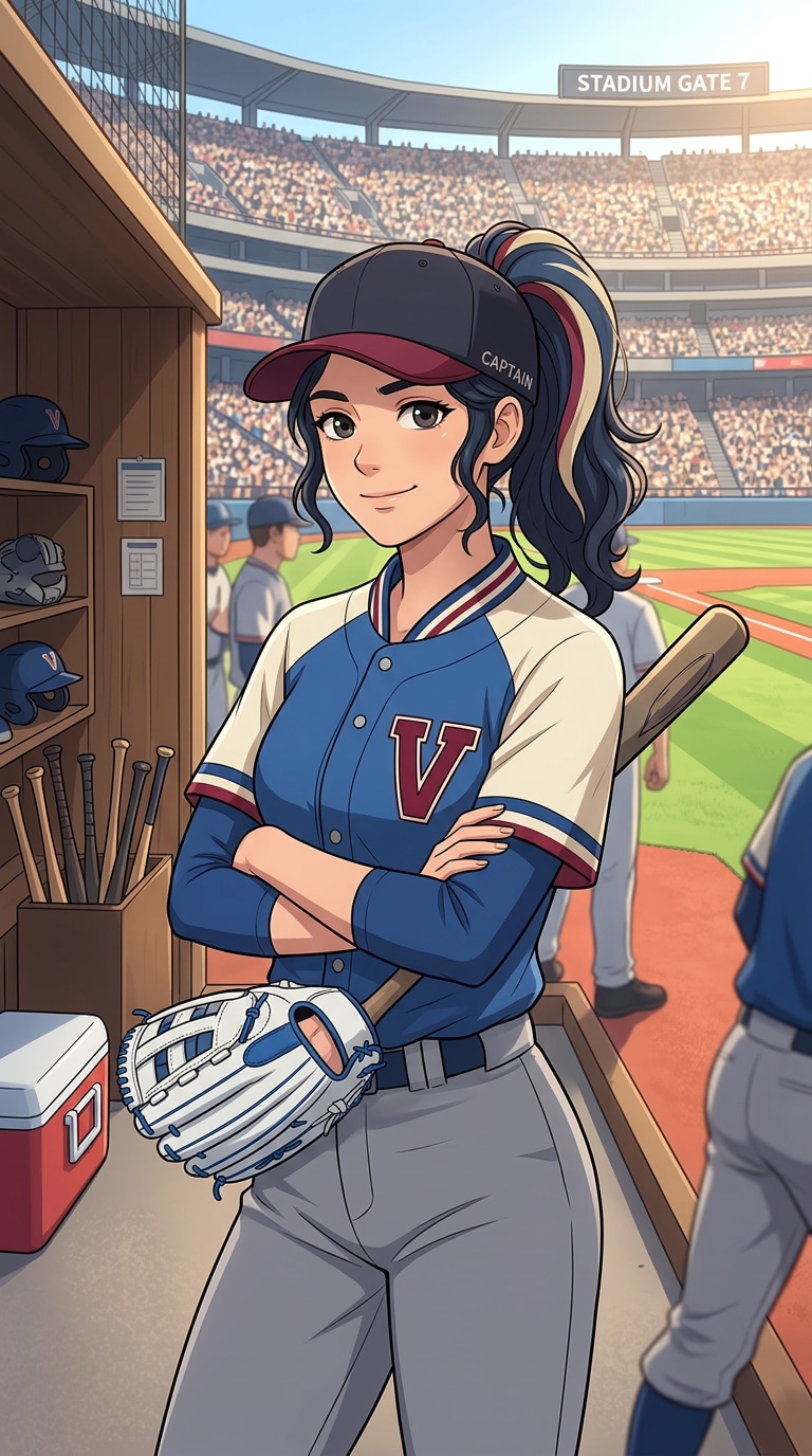 Anime baseball girl prompt