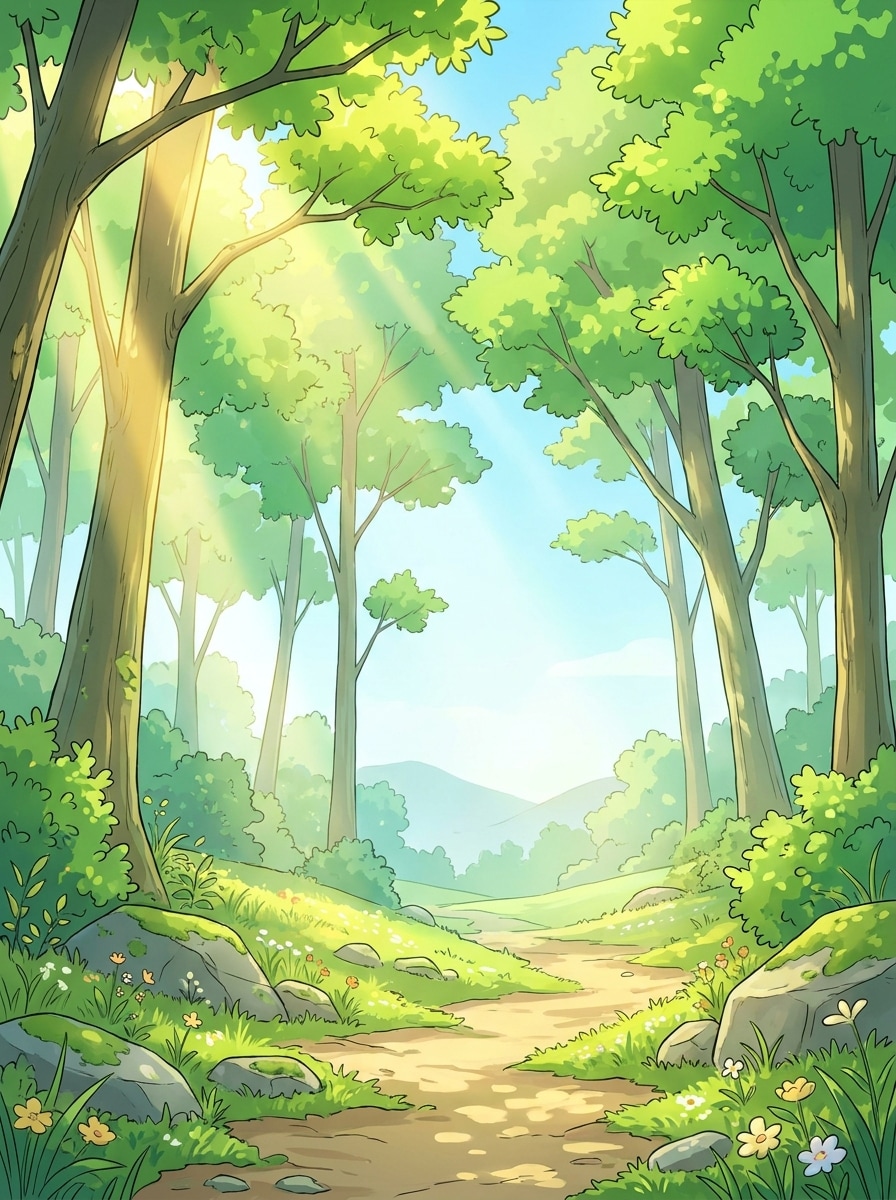 Anime Forest Background