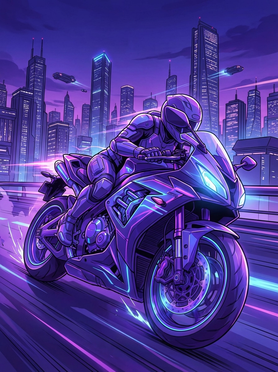 Anime Motorcycle Art