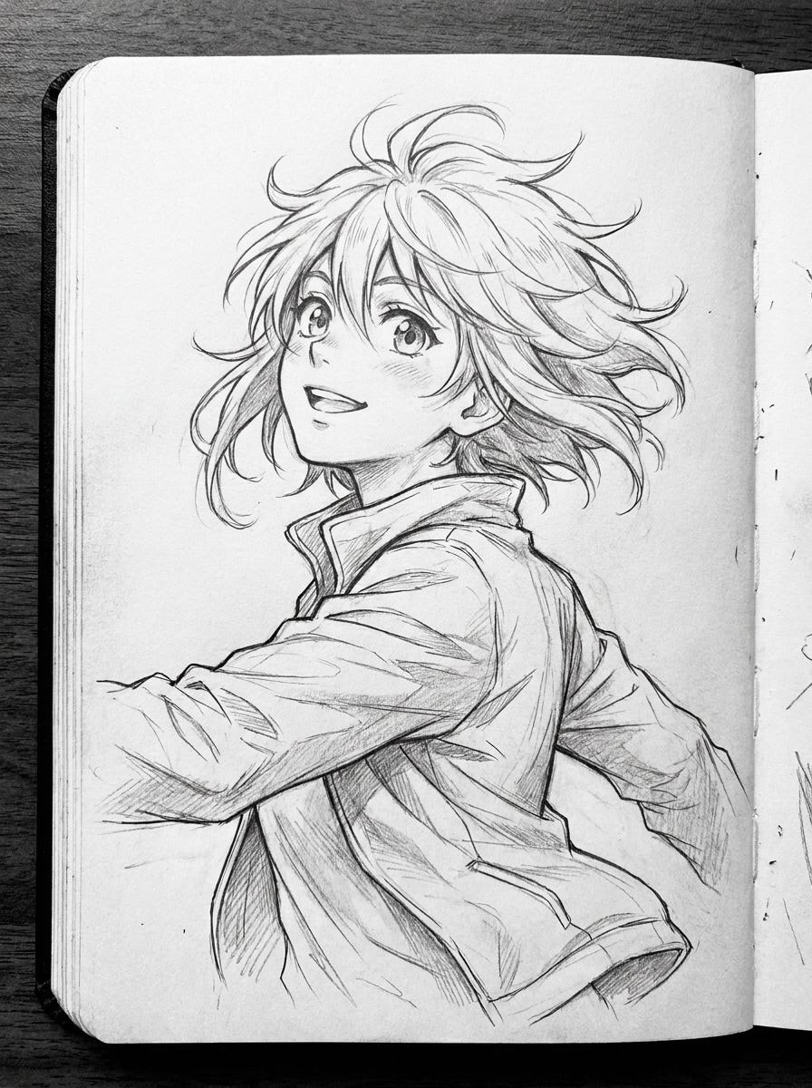Anime Pencil Drawing