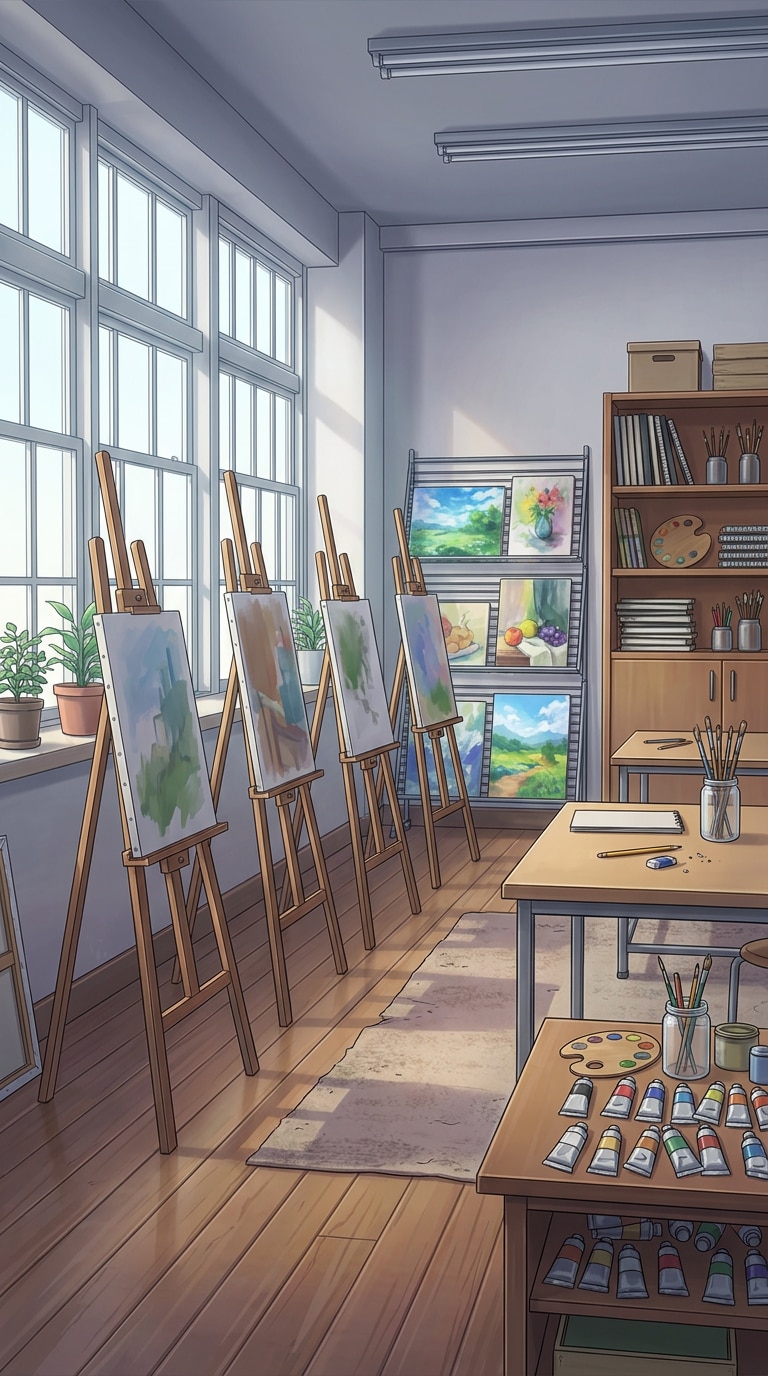 anime art club room prompt