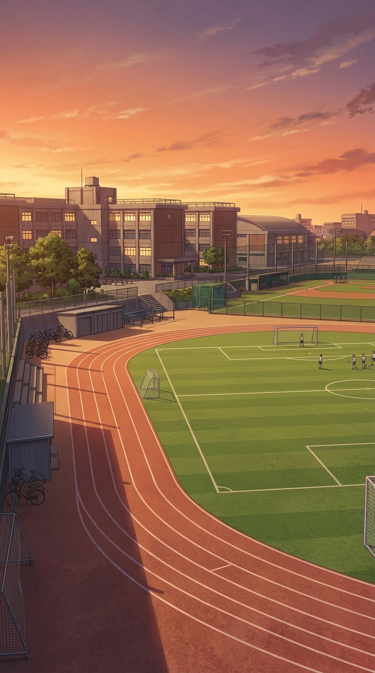 anime school sports field prompt