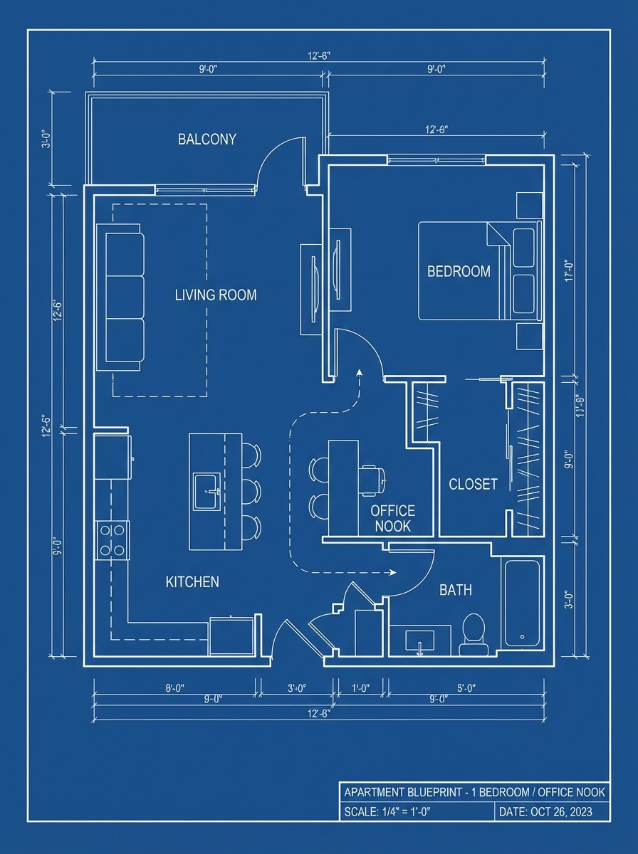 Apartment Layout Blueprint