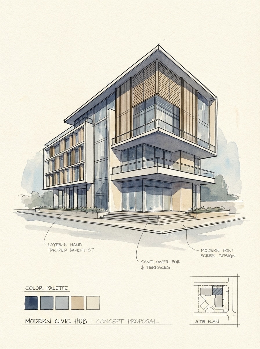 Architectural Watercolor Concept