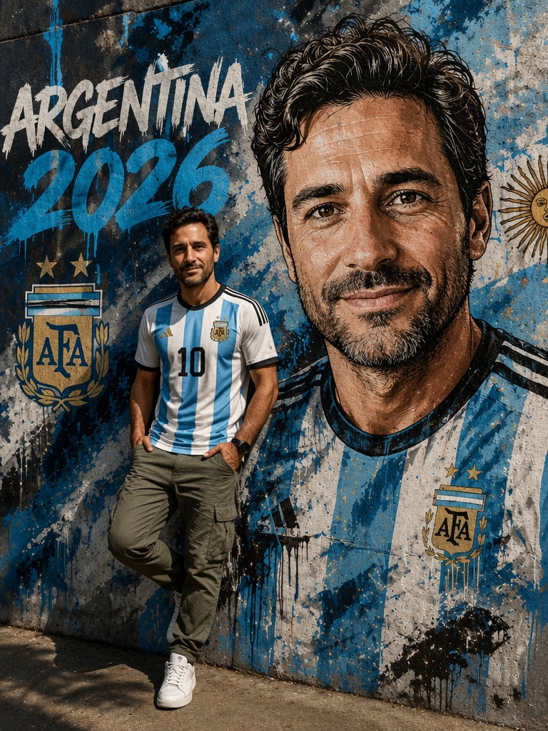 Argentina Fan Mural Effect Argentina graffiti prompt