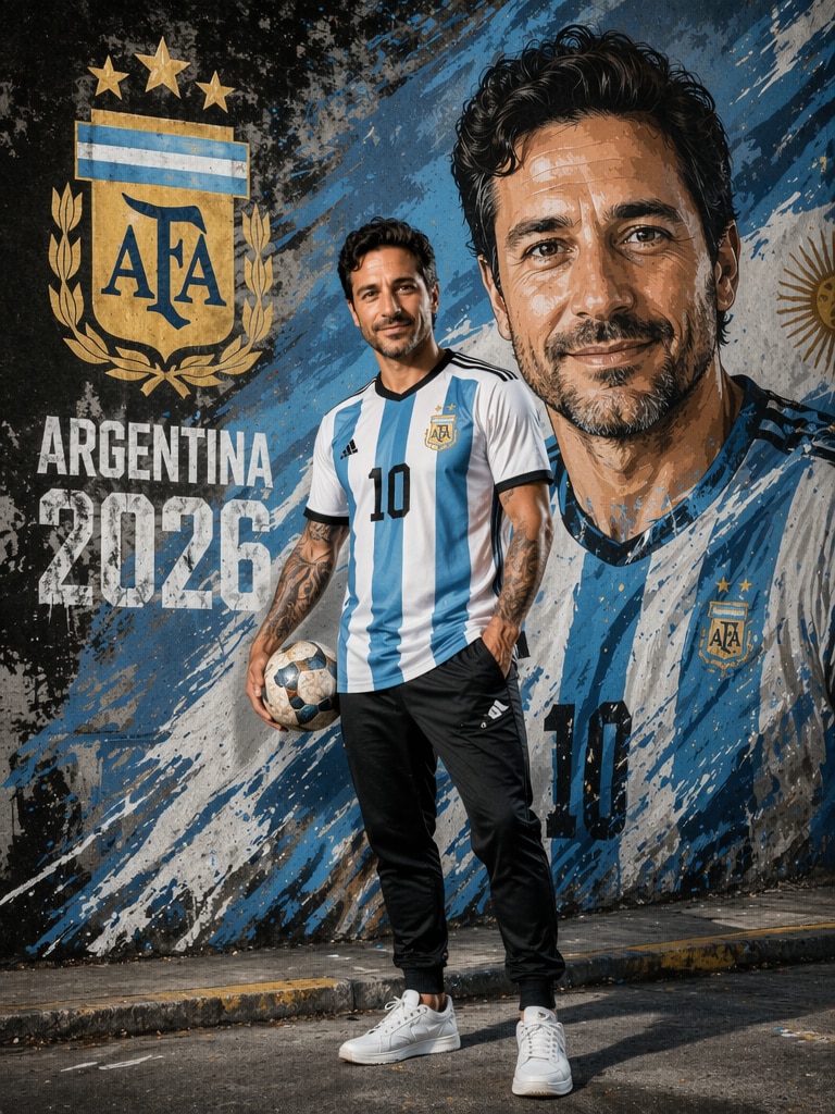 Argentina Street Football Poster Argentina graffiti prompt