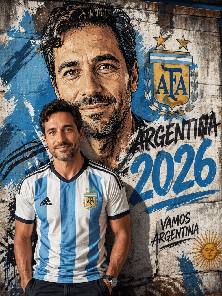 Argentina 2026 Twin Portrait Wall Argentina graffiti prompt