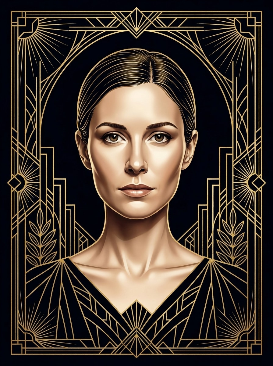 Art Deco Portrait After