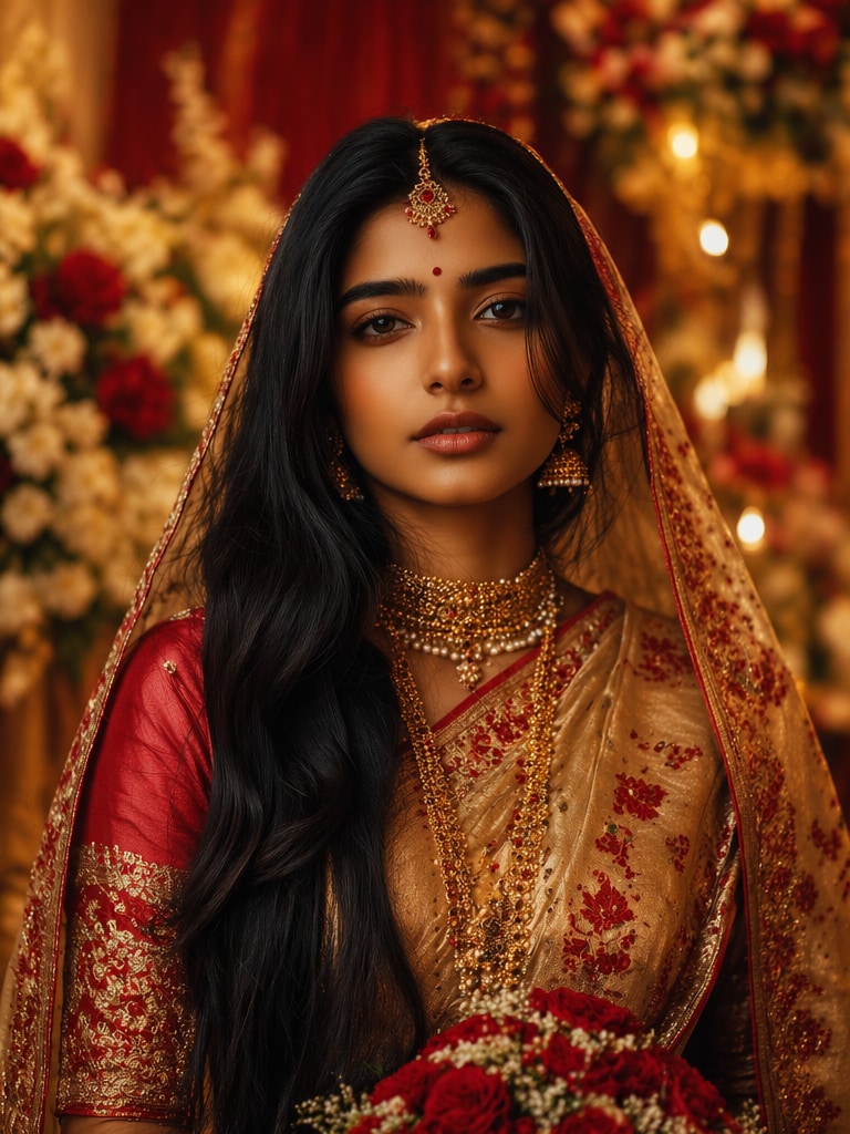 Red and Gold Assamese Wedding Mood
