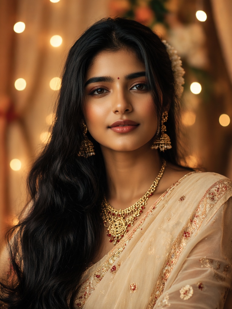 Young Assamese Bride Soft Glam Look
