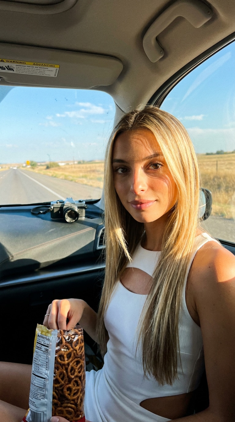 Road trip August photo dump AI prompt