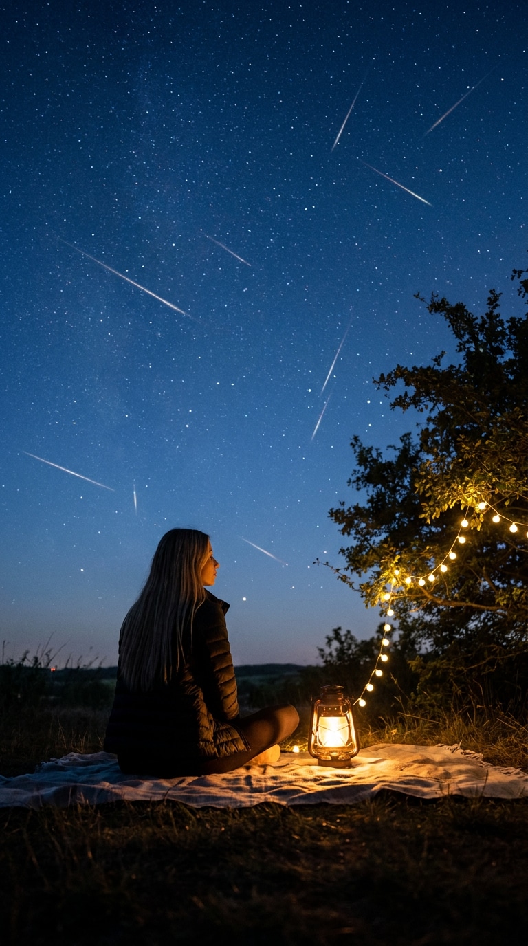 Perseid meteor August night sky AI prompt