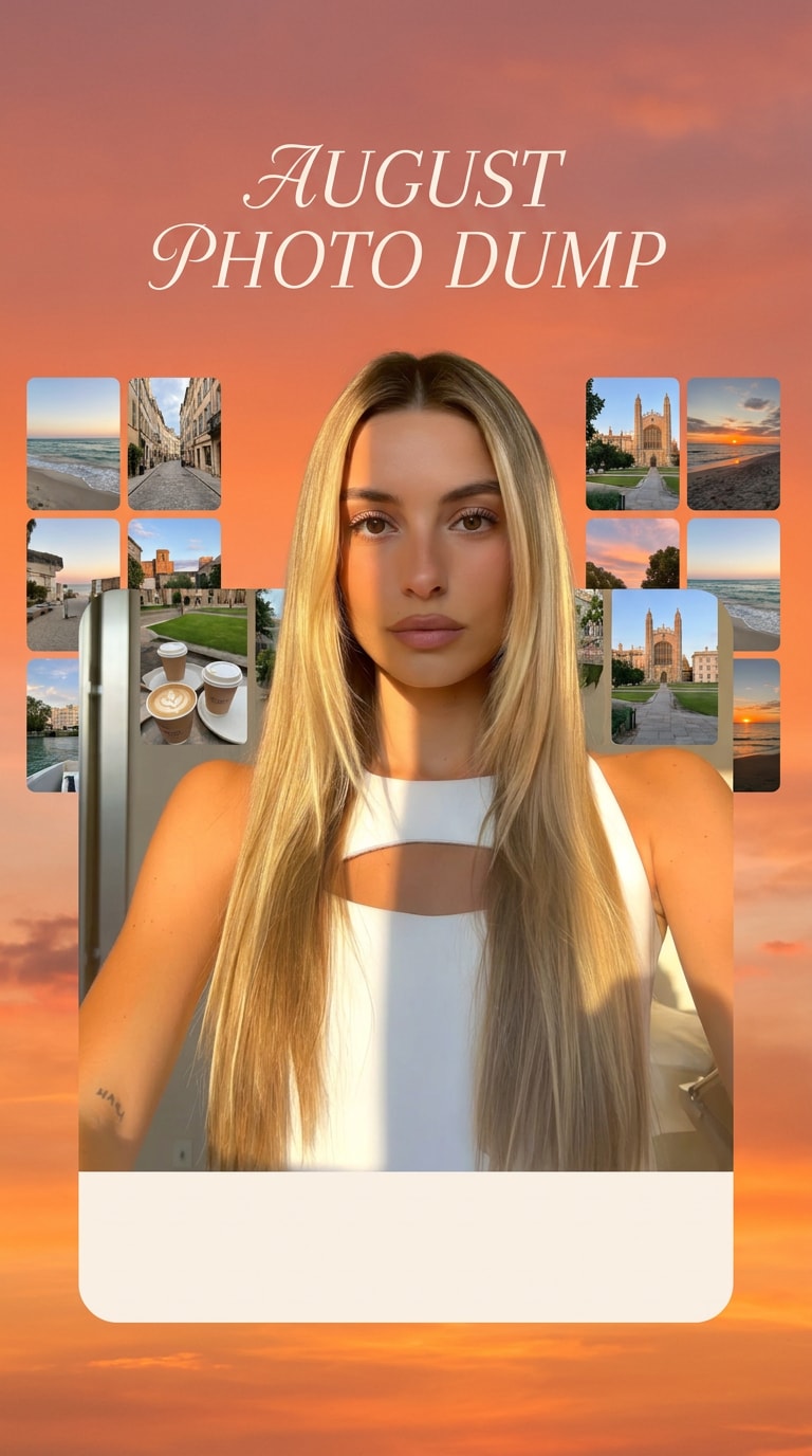 Instagram August story cover AI prompt