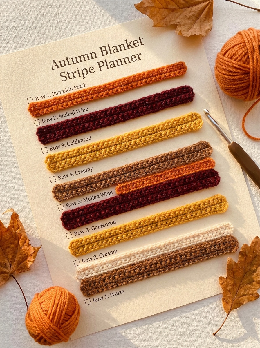 Autumn Crochet Stripe Palette
