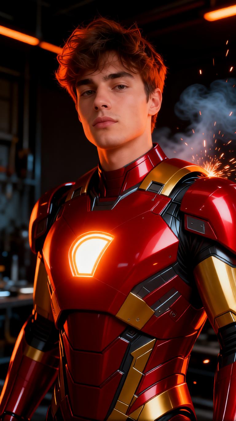 Stark tech armored hero prompt