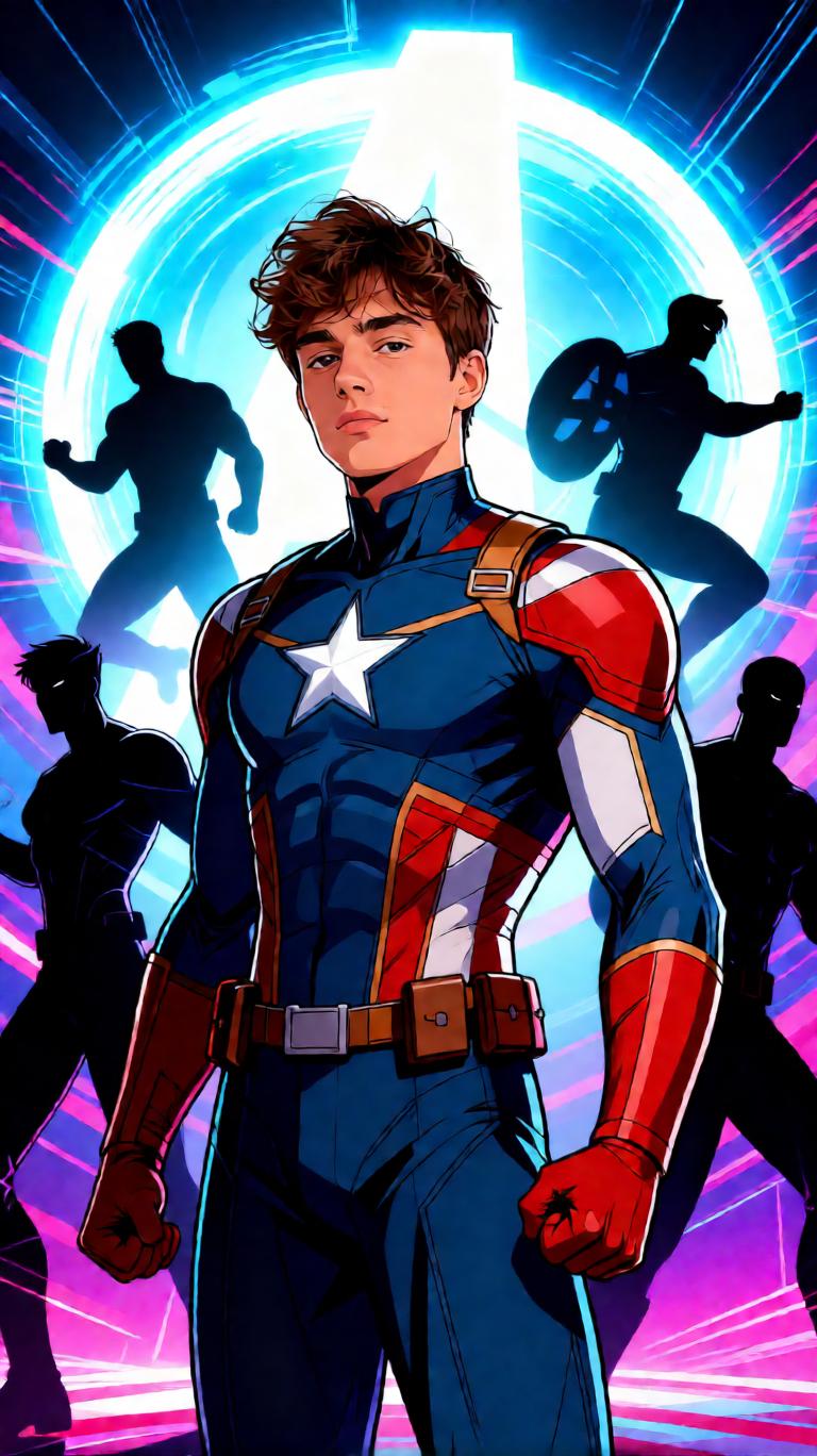 Anime Avengers team poster prompt