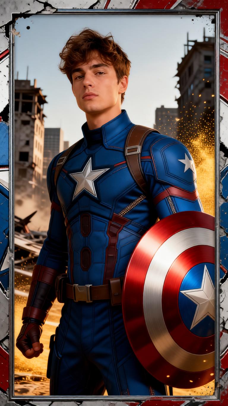 Captain inspired shield hero prompt