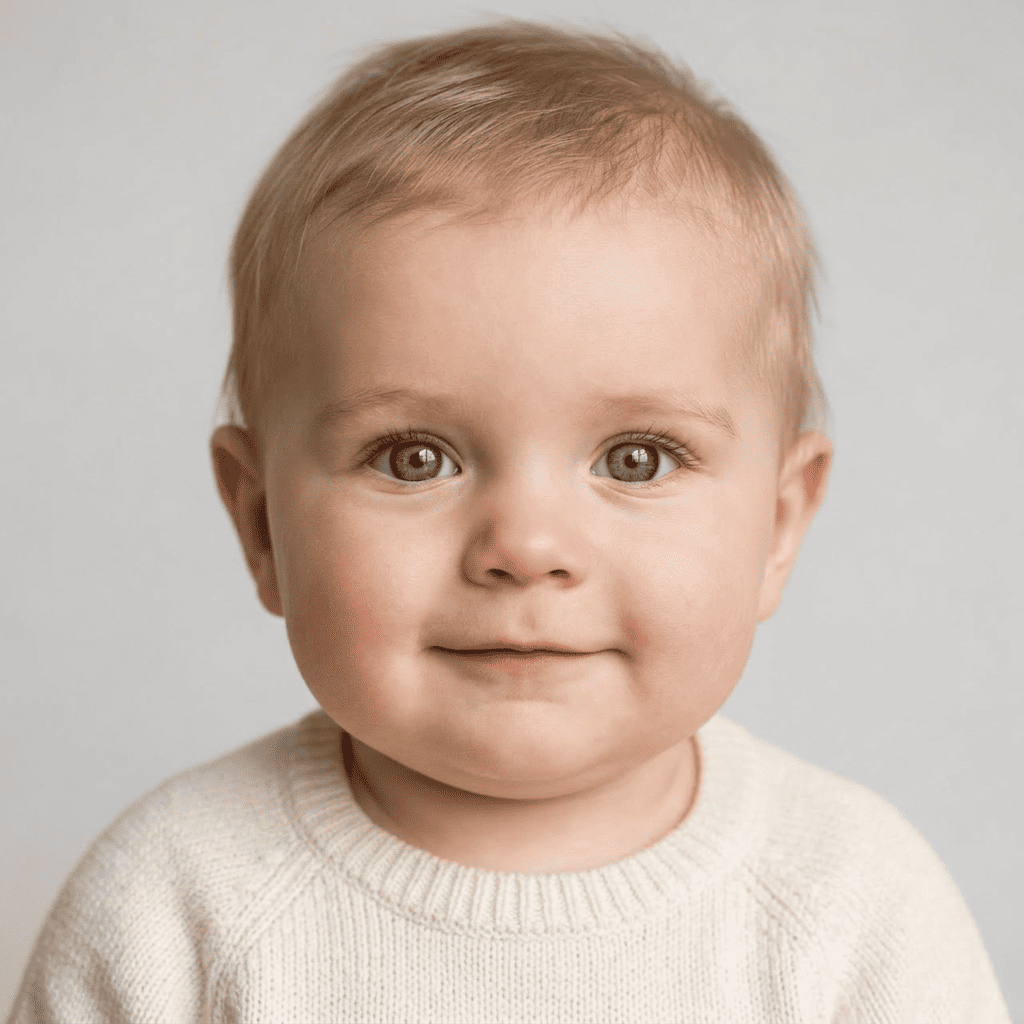 AI baby boy result generated from parents photos