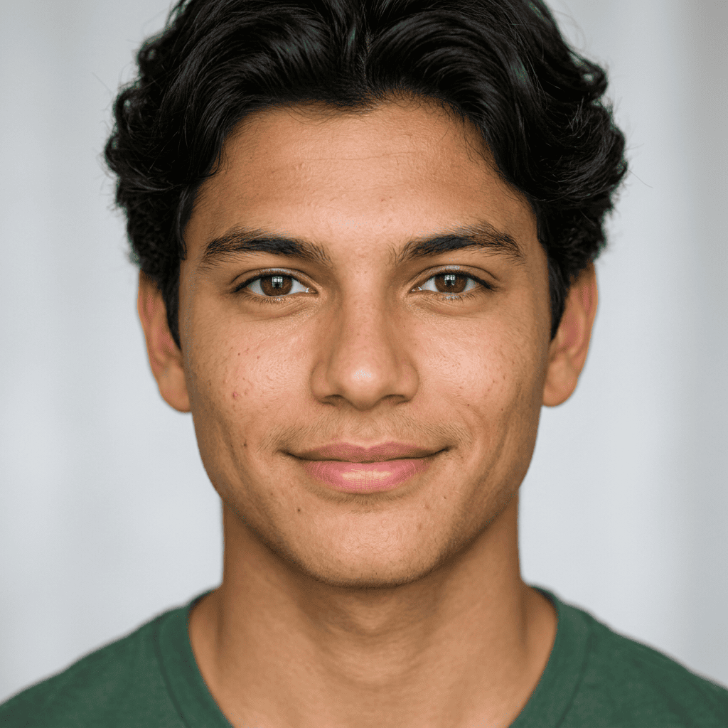 AI teenage boy result created from parents photos