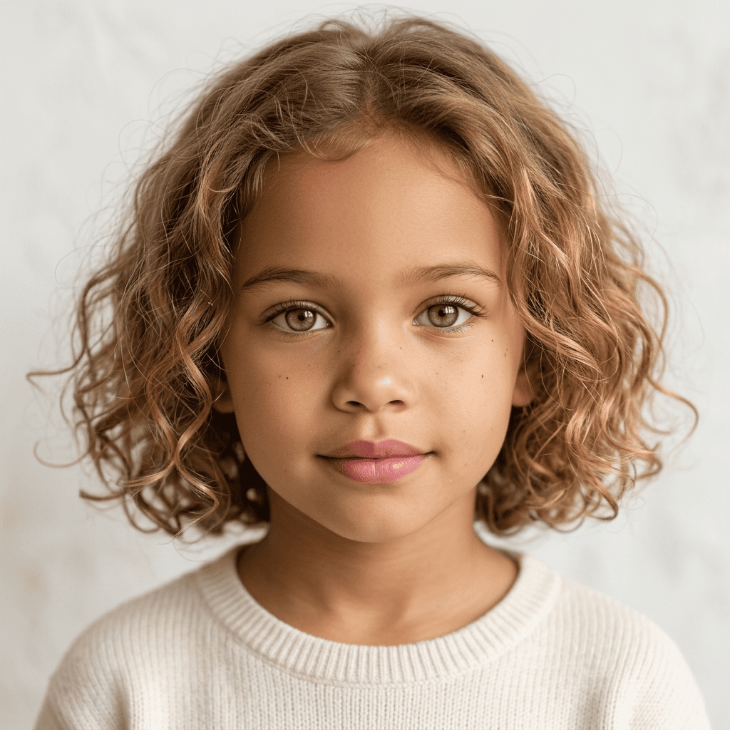 AI young girl result predicted from parents couple photo