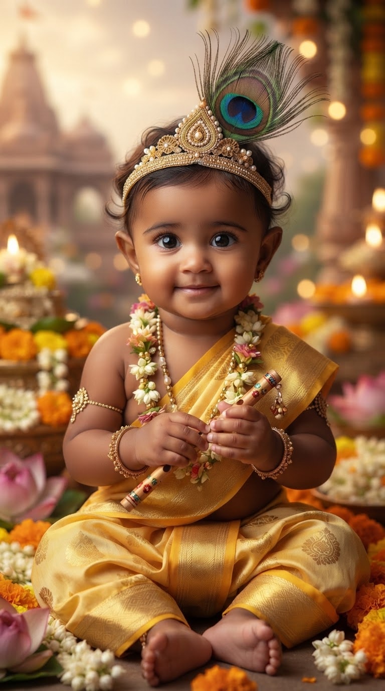 Baby Krishna AI Prompt for Janmashtami 2026