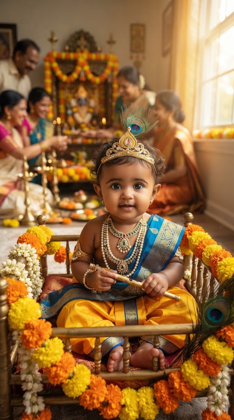 Krishna Janmashtami Cradle Prompt