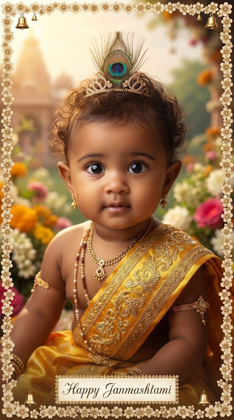 Baby Krishna WhatsApp DP AI Prompt