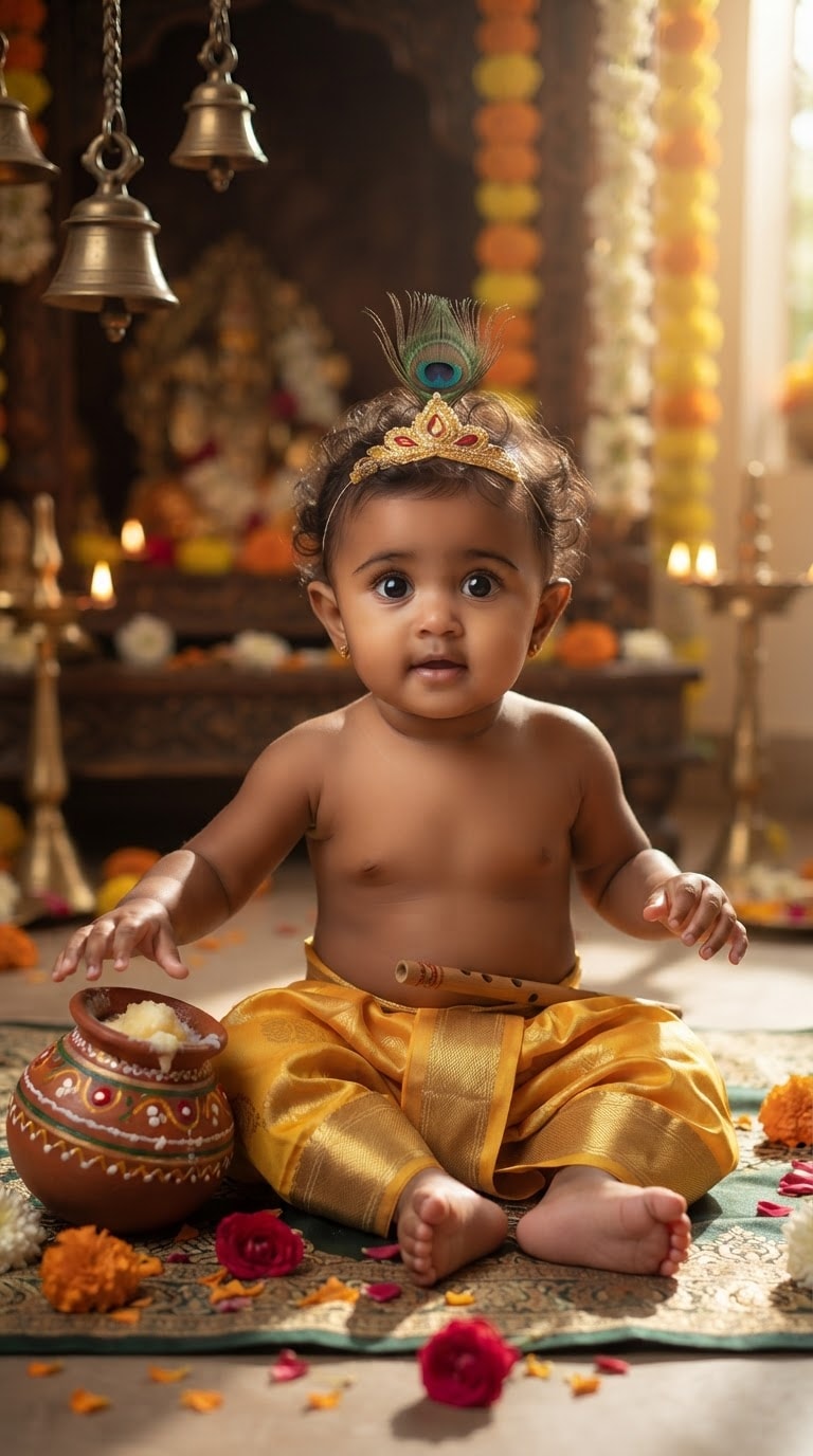 Janmashtami AI Poster Prompt