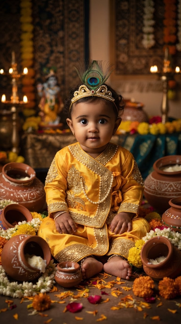 Baby Krishna WhatsApp DP AI Image