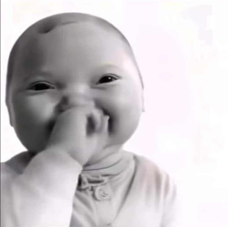 Realistic AI Baby Holding Laugh (TikTok Style)