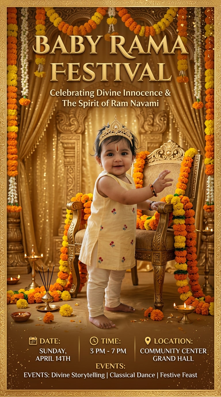 FLY Baby Ram Navami Prompt