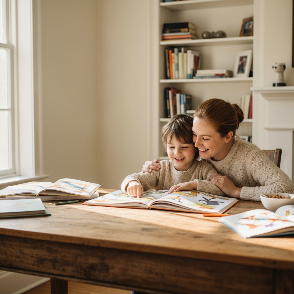 Reading with Mom at Home