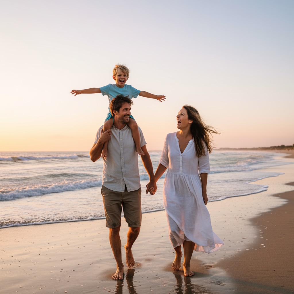 Sunset Beach Family Bonding