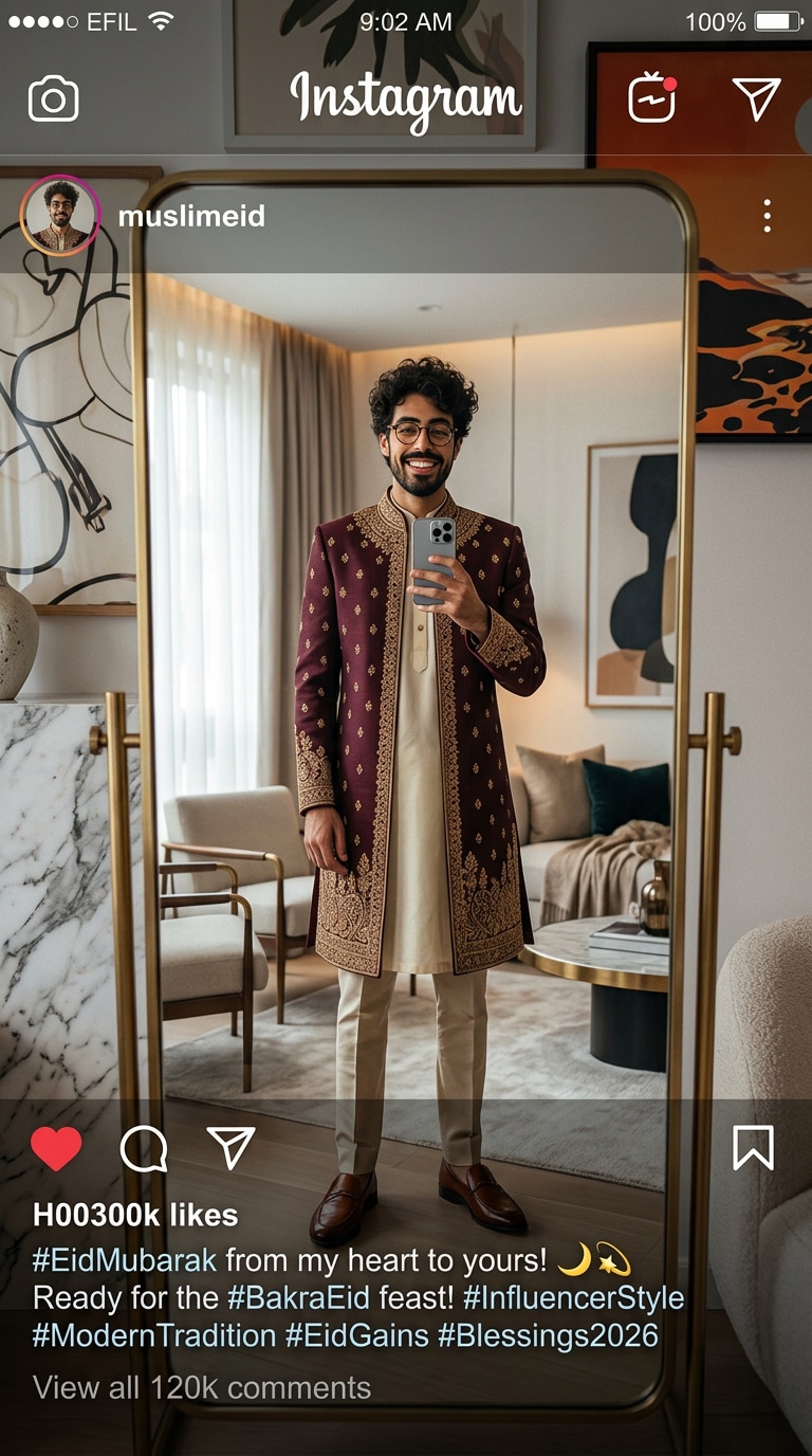 Influencer Eid Mirror Selfie