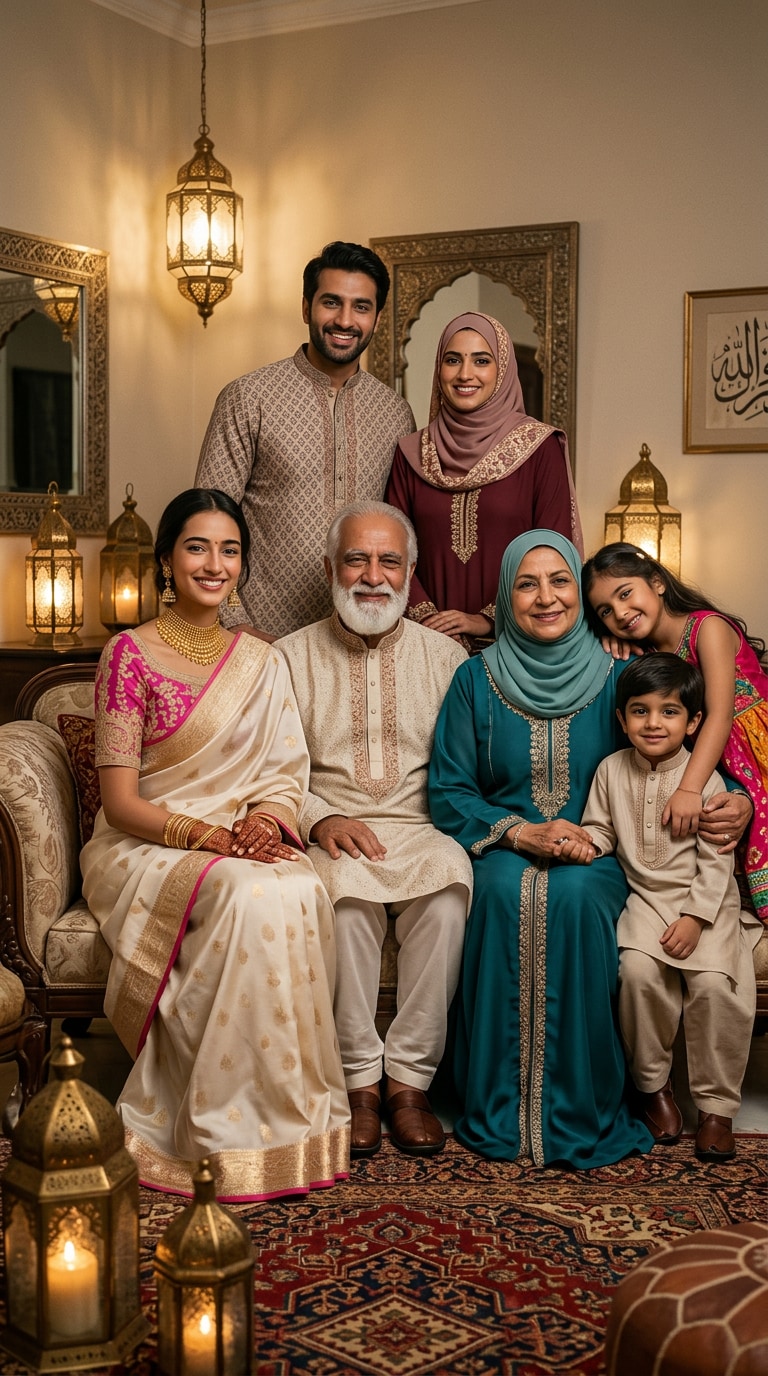 Realistic Eid Mubarak AI Wishes Card